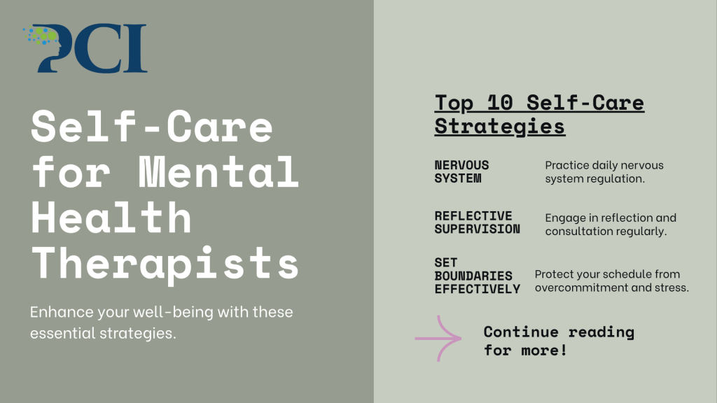 the importance of engaging in self care as a mental health therapist